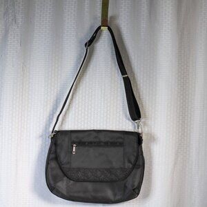 TRAVELON Black Anti Theft Nylon Medium Size Crossbody Shoulder Bag With Pockets